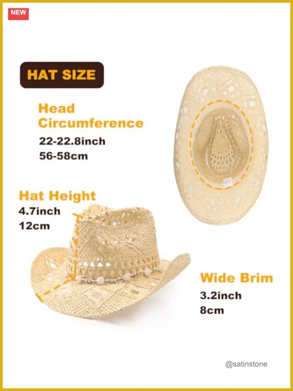 Straw Cowboy Hat Unisex Shapeable Brim Woven Hollow Out Beach Roll Up Caps
